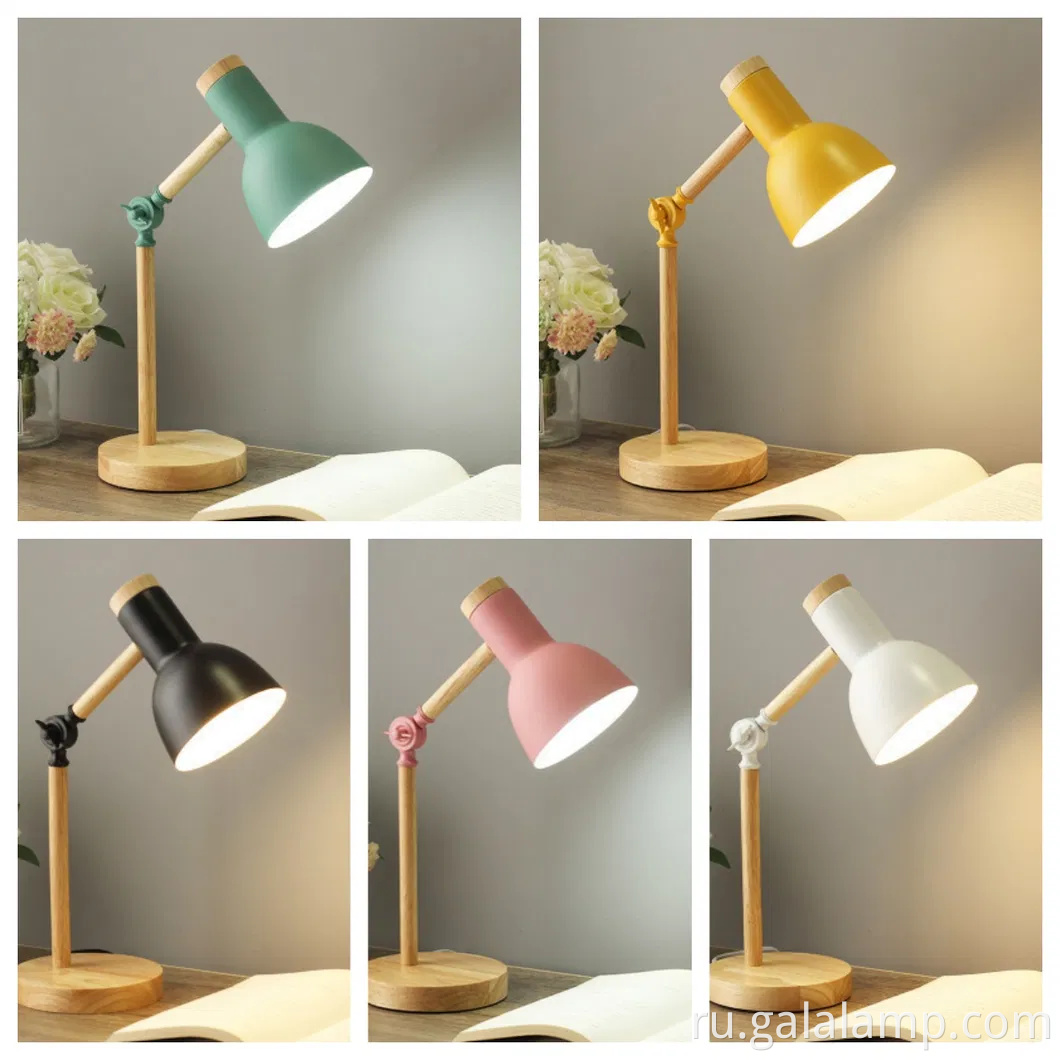 Стильная деревянная базовая светодиодная лампа для современных спальни